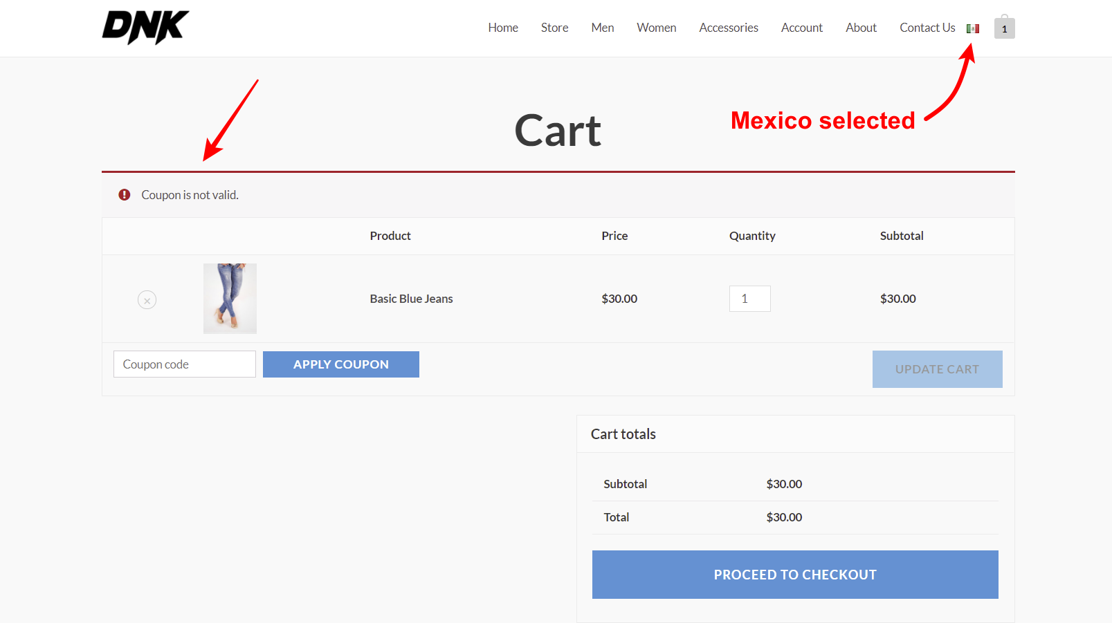 woocommerce restrict coupons by country
