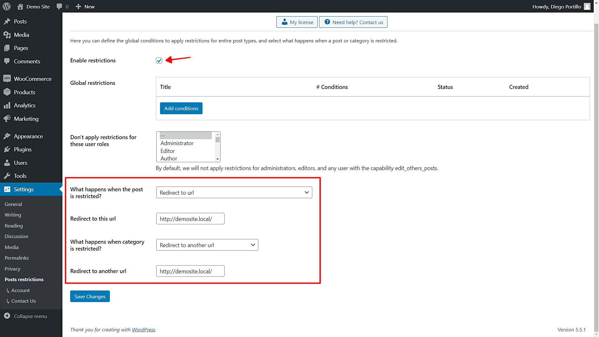 wordpress conditional post restrictions