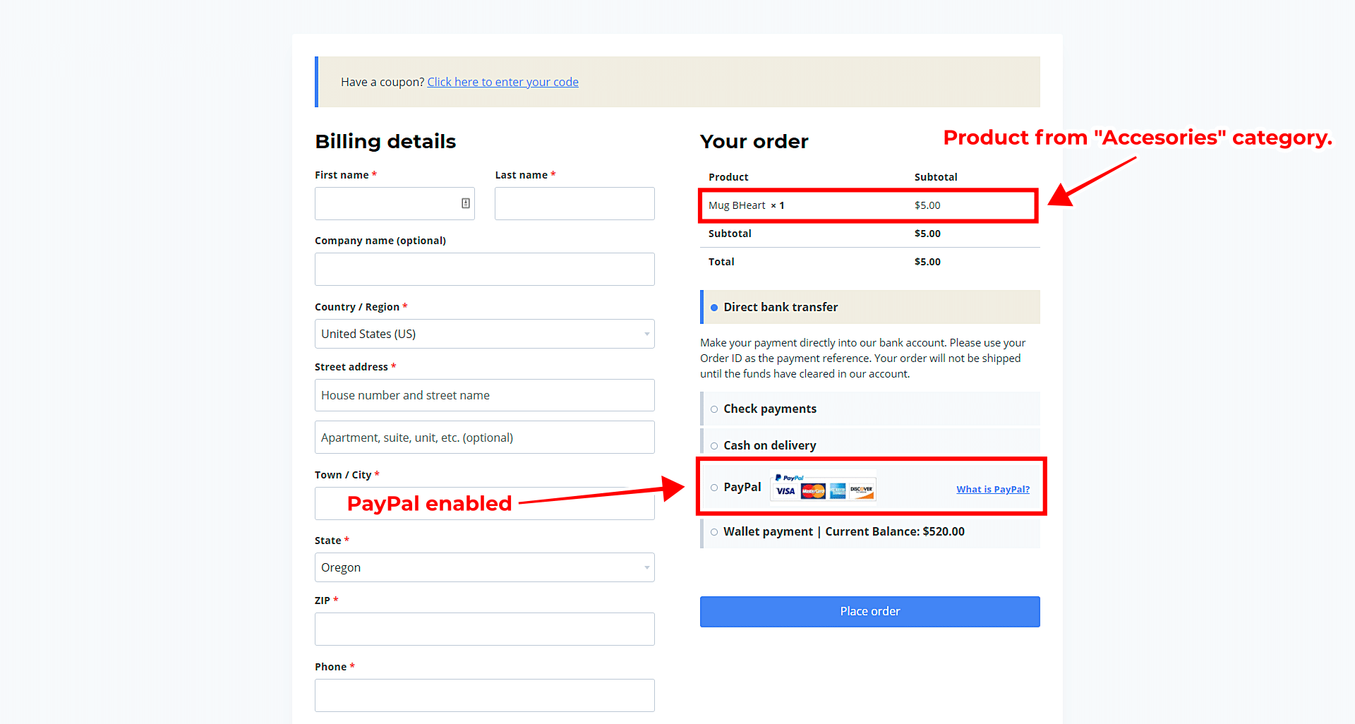 disable payment gateways when buying from multiple categories