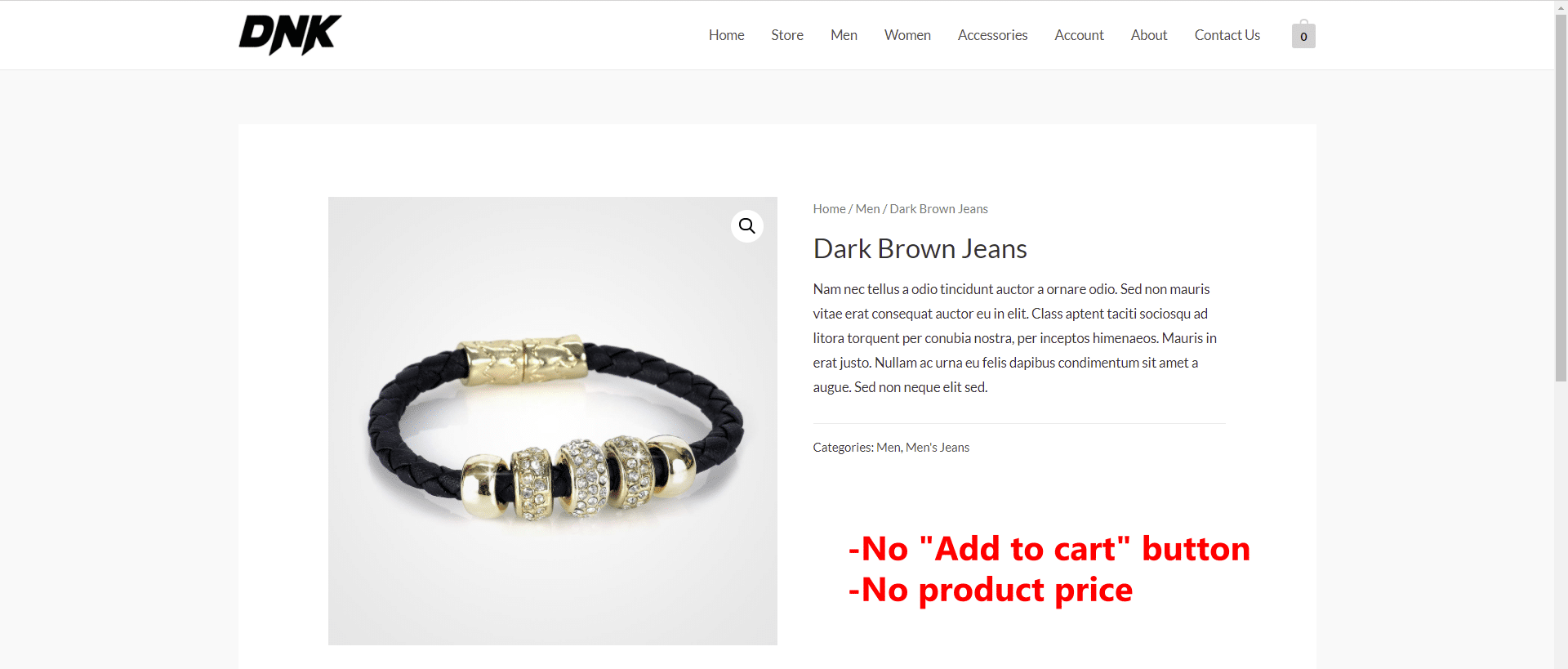 no add to cart product price