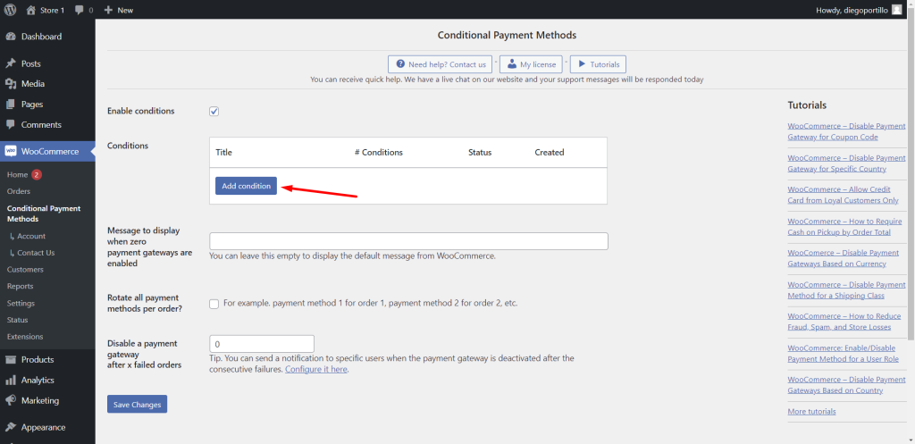 woocommerce disable payment gateway by billing city or state