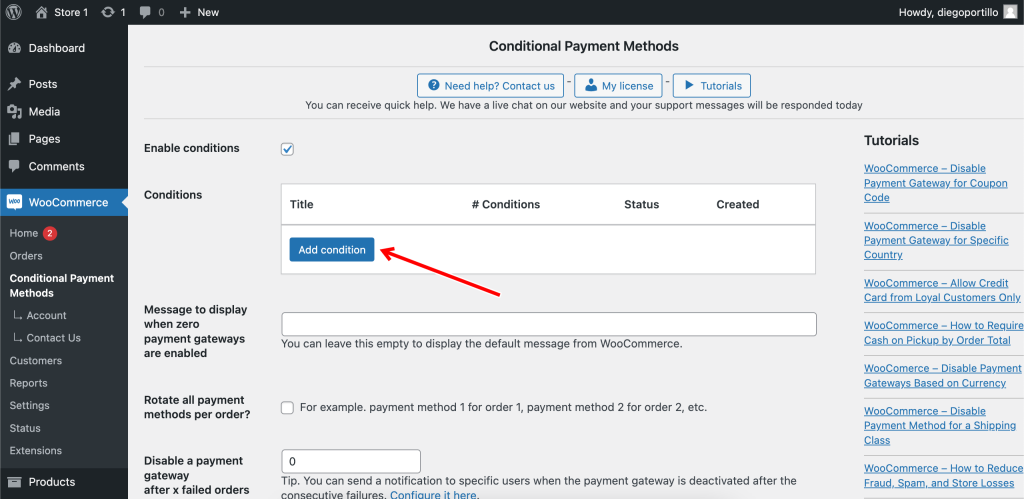 woocommerce disable payment gateway for specific products