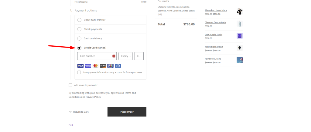 woocommerce disable credit card new customers