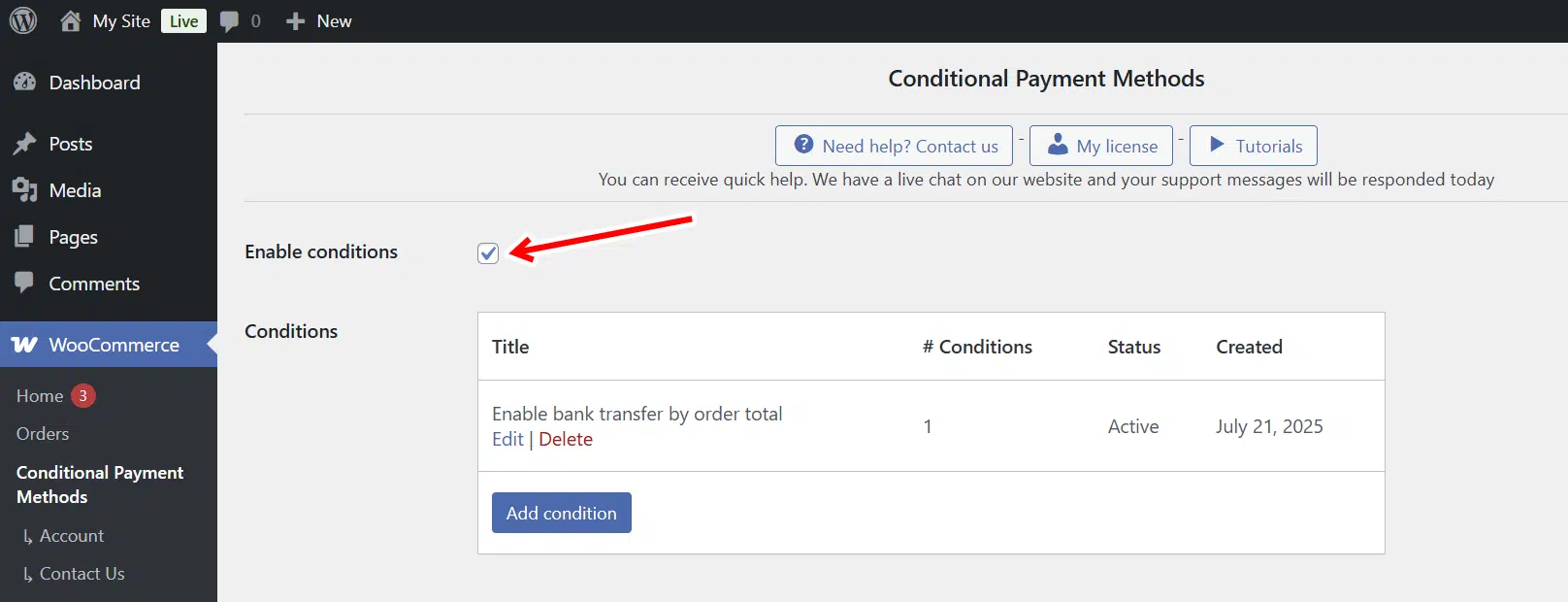 woocommerce disable payment gateways by order total